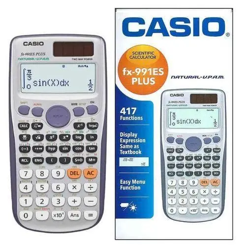 Casio Calculatrice Scientifique FX-991ES Plus -gris